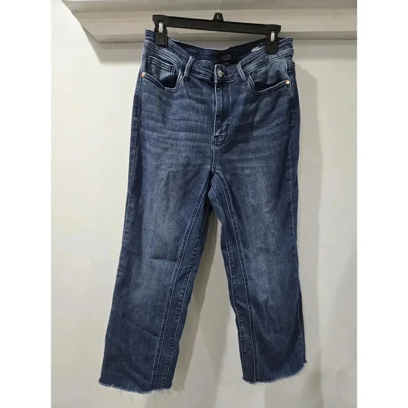 Judy Blue Jeans Women's 11/30 Dark Wash Open Hem Stretch JB82464MD - Picture 1 of 4